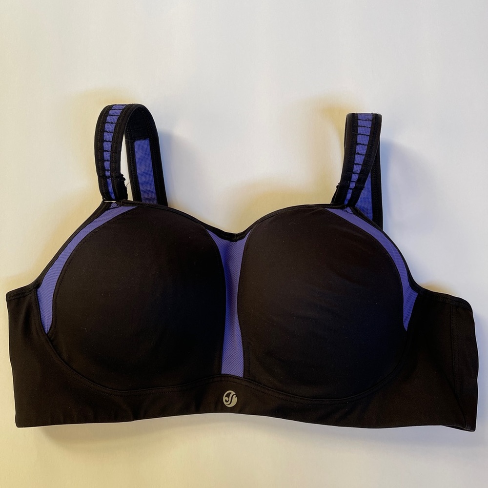 Soma Max Support contour underwire sports bra 38C black/purple